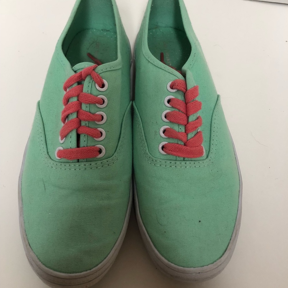 Mint green sneakers